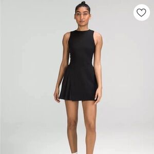 Nulux Asymmetrical Short-Lined Tennis Dress in black, size 4